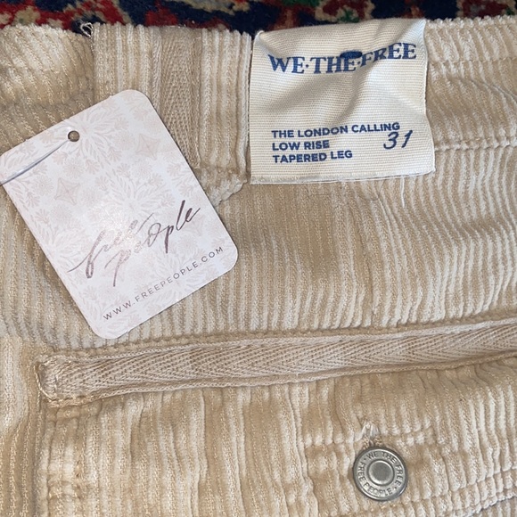 Free People We the Free. Beige corduroy slouch pants  fashion and roomy pockets - Picture 12 of 12